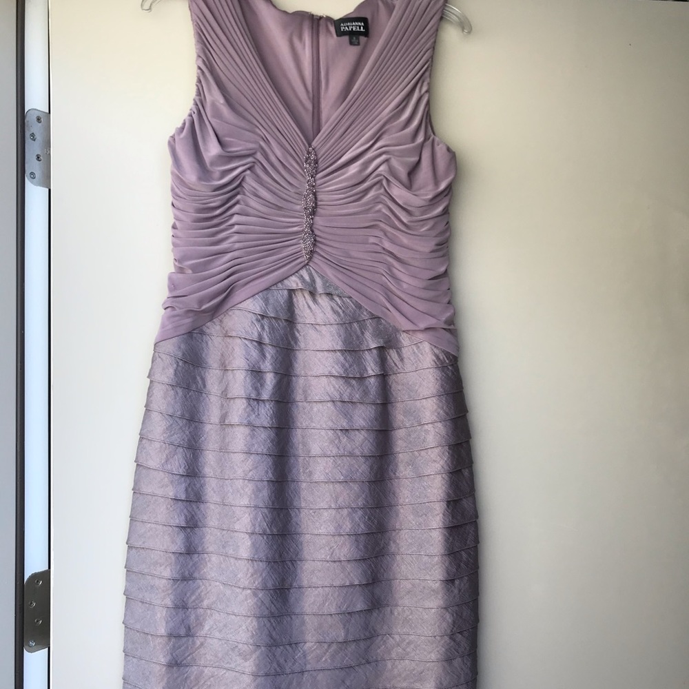 Adrianna Papell Dusty Lavender Formal Dress
